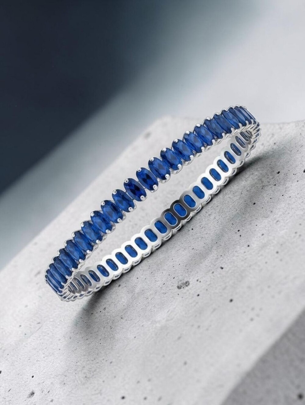 Sassified BIUTUQUE NWT Blue Sapphire COLORED Eternity Bracelet - Women Jewelry